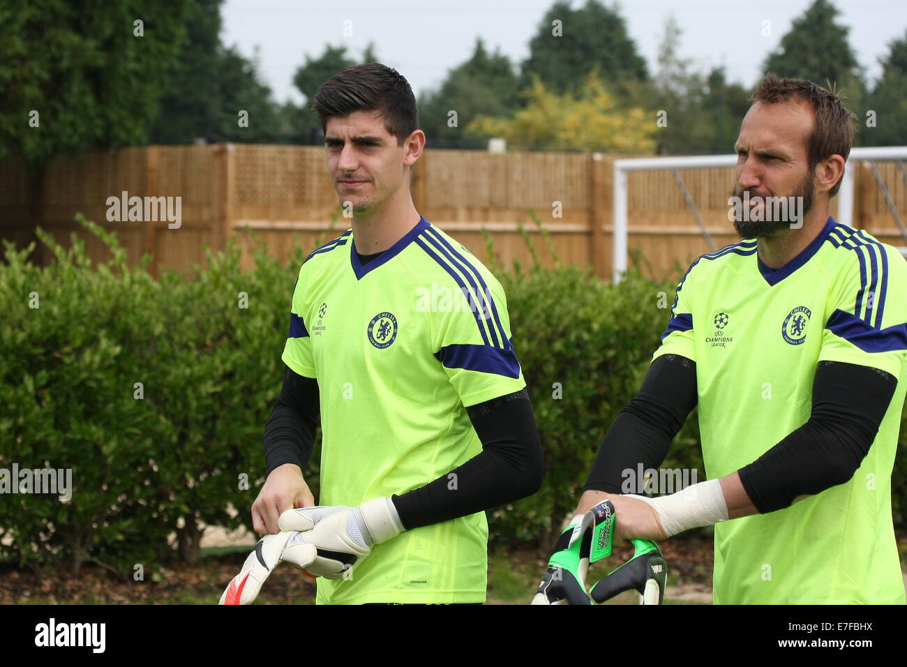 Chelsea Footballers Train At Their Cobham Academy Pre Game Stock Photo Alamy