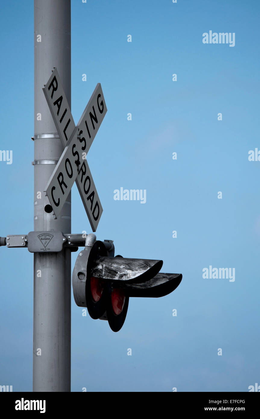 Old railroad crossing sign hi-res stock photography and images - Alamy