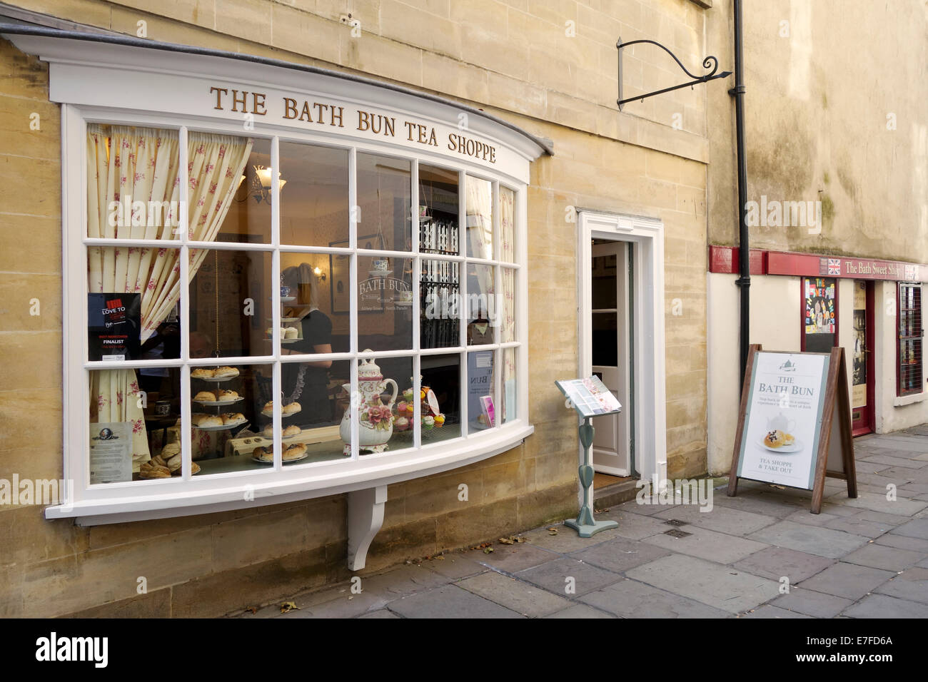 The Bath Bun Tea Shoppe, City of Bath, Somerset, England, UK Stock