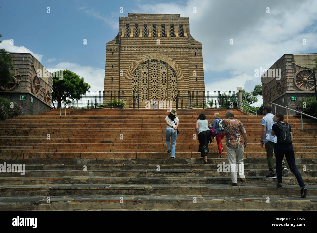 Building, Voortrekker Monument, Pretoria, Tswane, Gauteng, South Africa, people walking up steps, Stock Photo