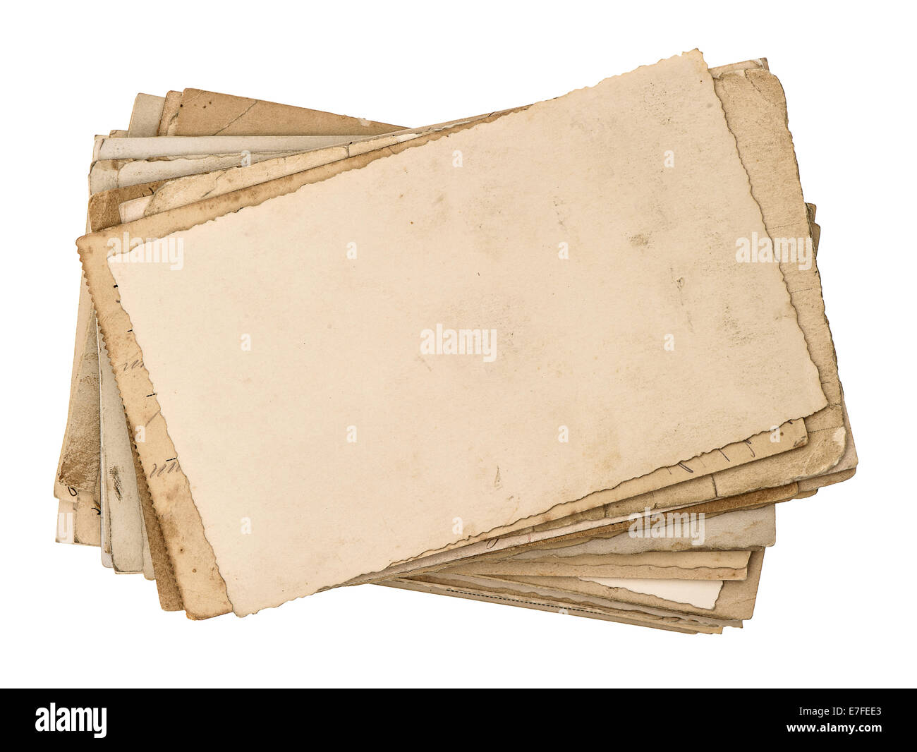Stack Of Old Blank Postcards Stock Photo - Download Image Now - Mail,  Postcard, Stack - iStock