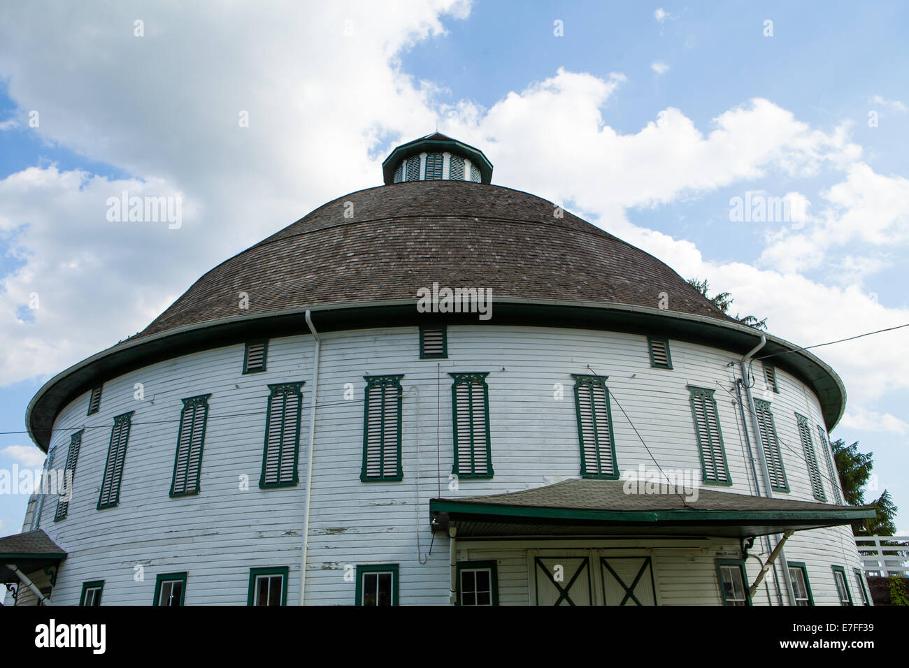 The Round Barn was built in 1914 in Arendtsville  Pennsylvania. Few round barns survive today. Stock Photo