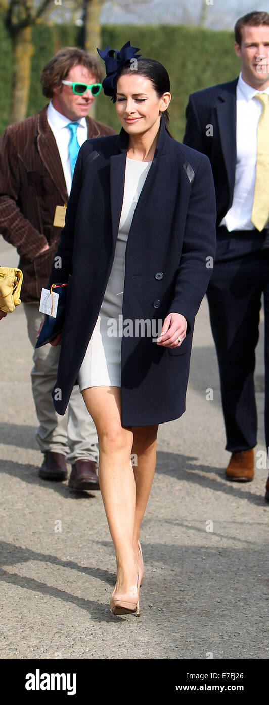 Cheltenham Festival day 4, Gold Cup Day, arrivals  Featuring: Kirsty Gallagher Where: Cheltenham Gloucestershire, United Kingdom When: 14 Mar 2014 Stock Photo
