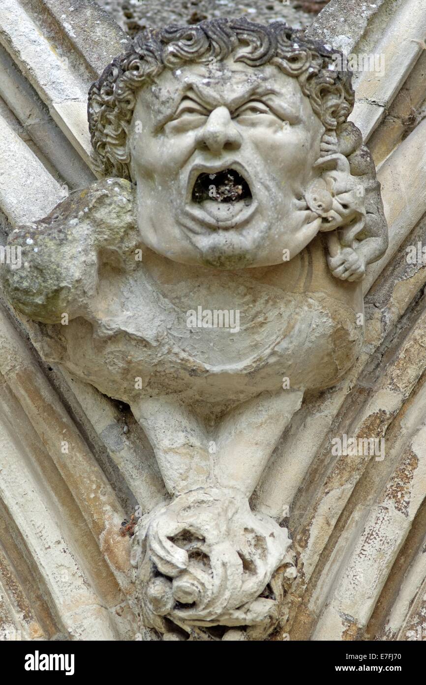 Gargoyle on Salisbury Cathedral Stock Photo