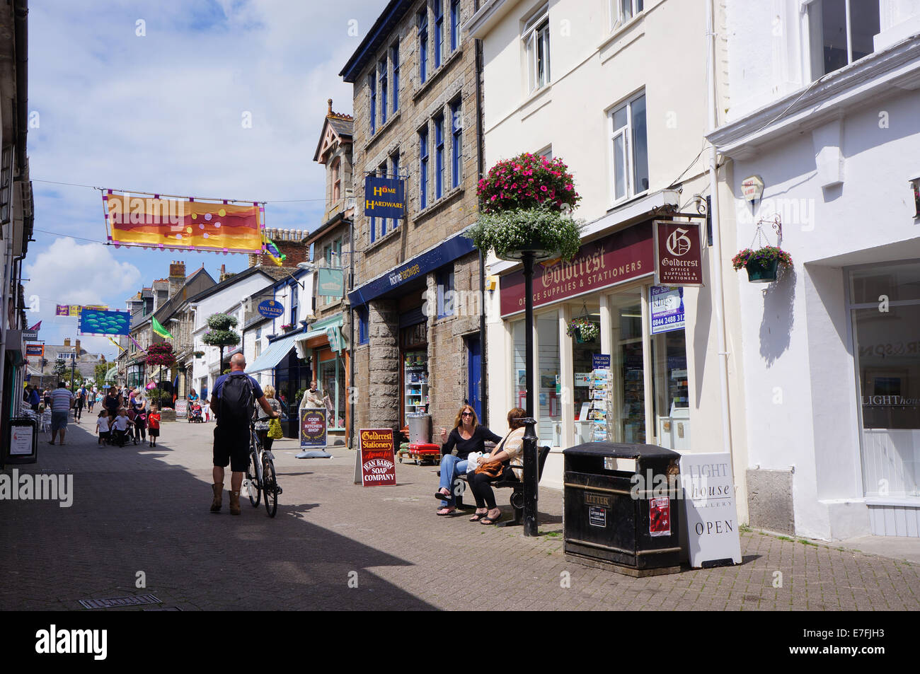 Penzance Cornwall town centre Stock Photo Alamy