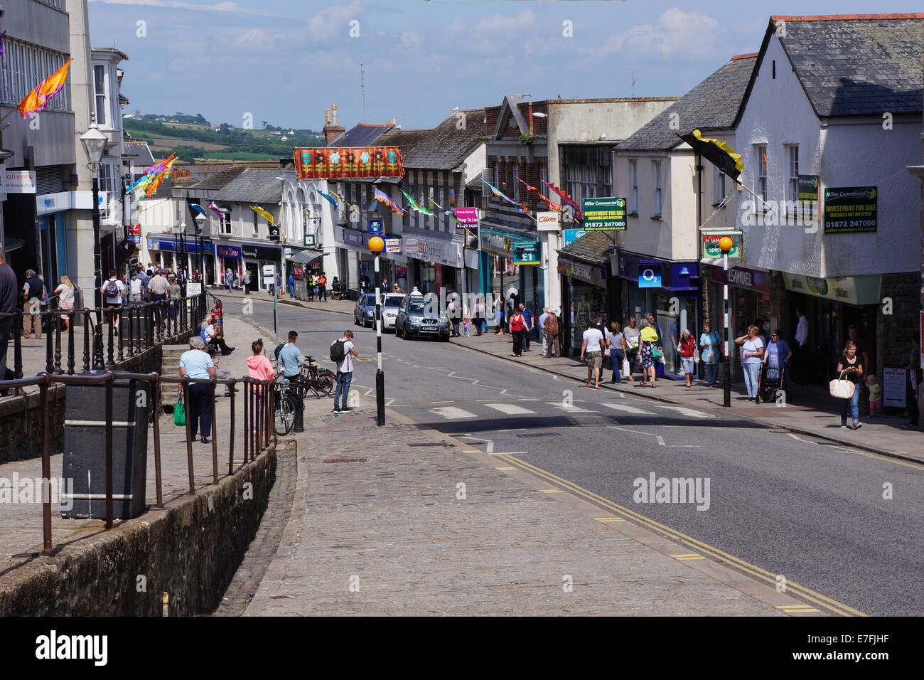 Penzance Cornwall town centre Stock Photo Alamy