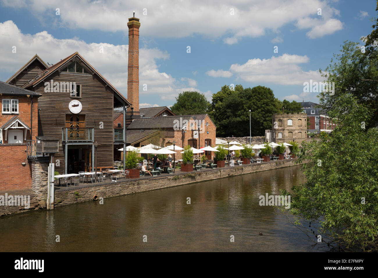 The Lazy Cow riverside restaurant, Stratford-upon-Avon, Warwickshire, England, United Kingdom, Europe Stock Photo
