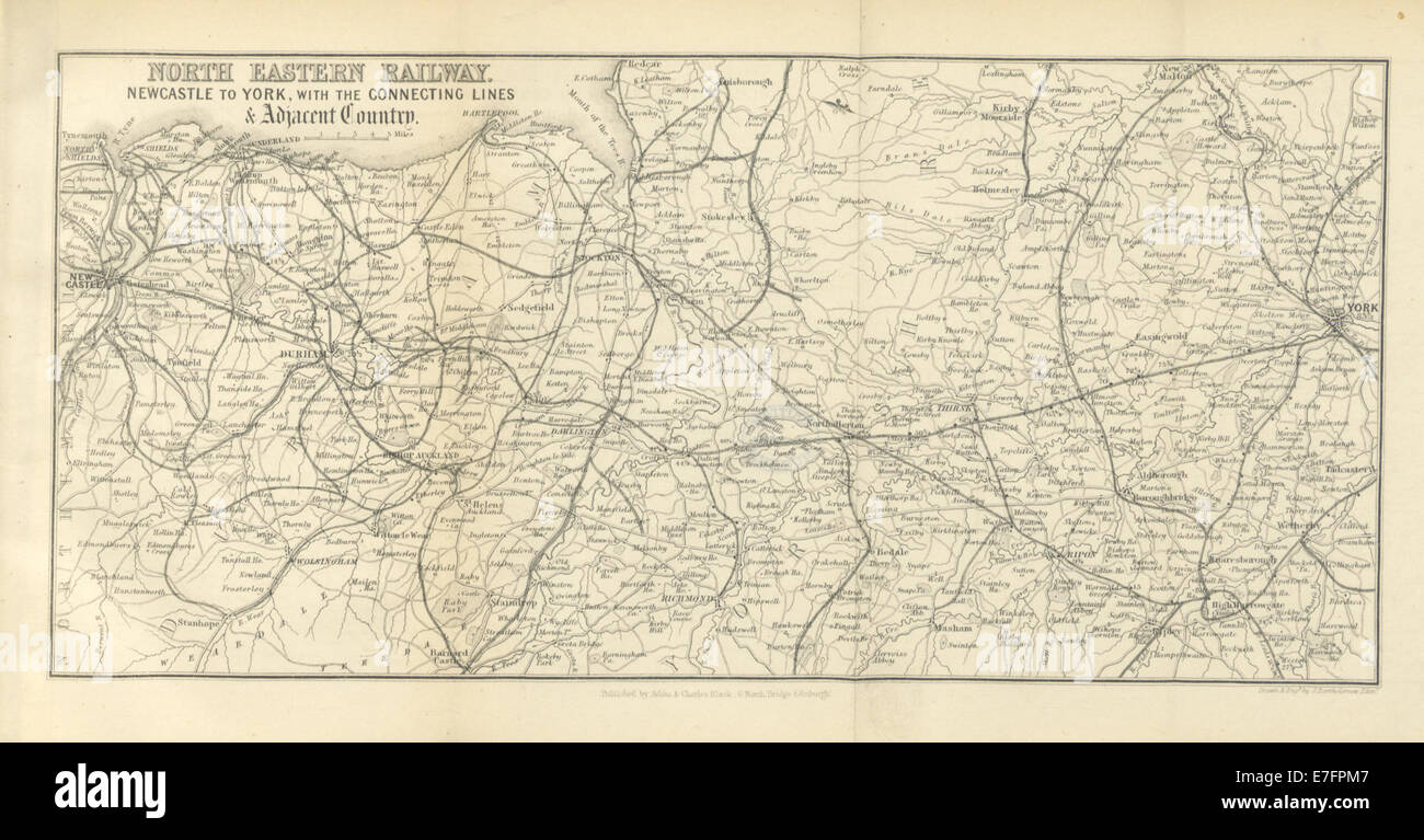 EW(1884) p.617 North Eastern Railway Newcastle to York A C Black