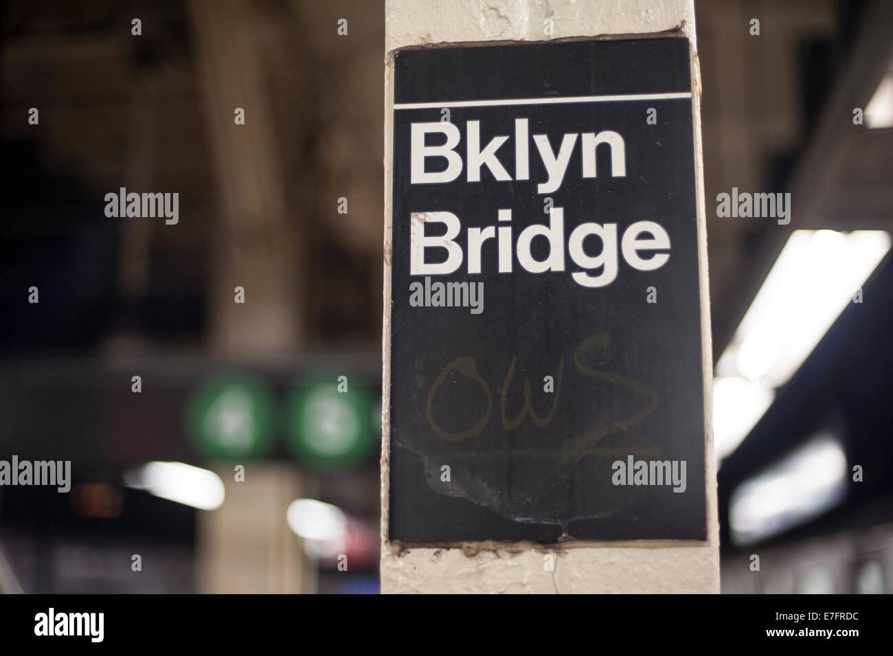 Bklyn Bridge. Metro. Stock Photo