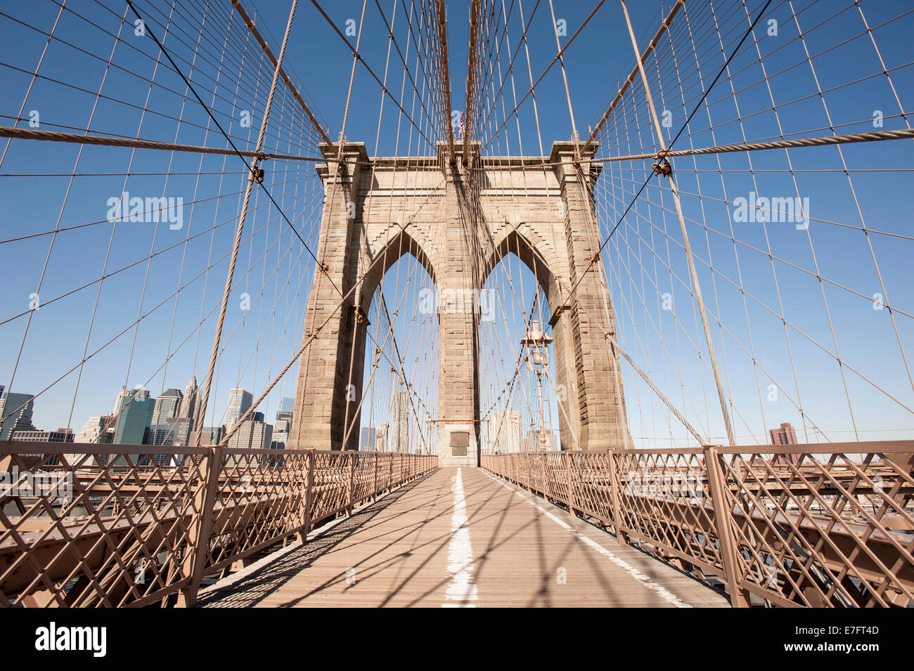 Brooklyn Bridge. NYC. Stock Photo