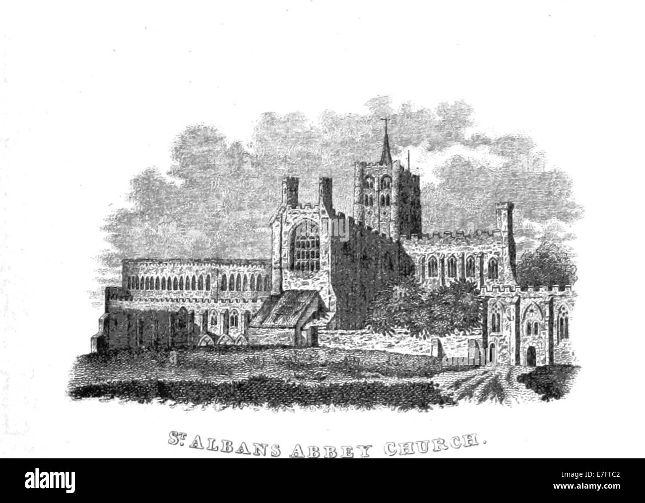 Pigot and Co (1842) p1.277 - St Albans Abbey Church Stock Photo