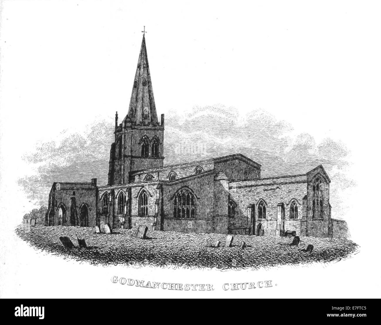 Pigot and Co (1842) p1.305 - Godmanchester Church Stock Photo