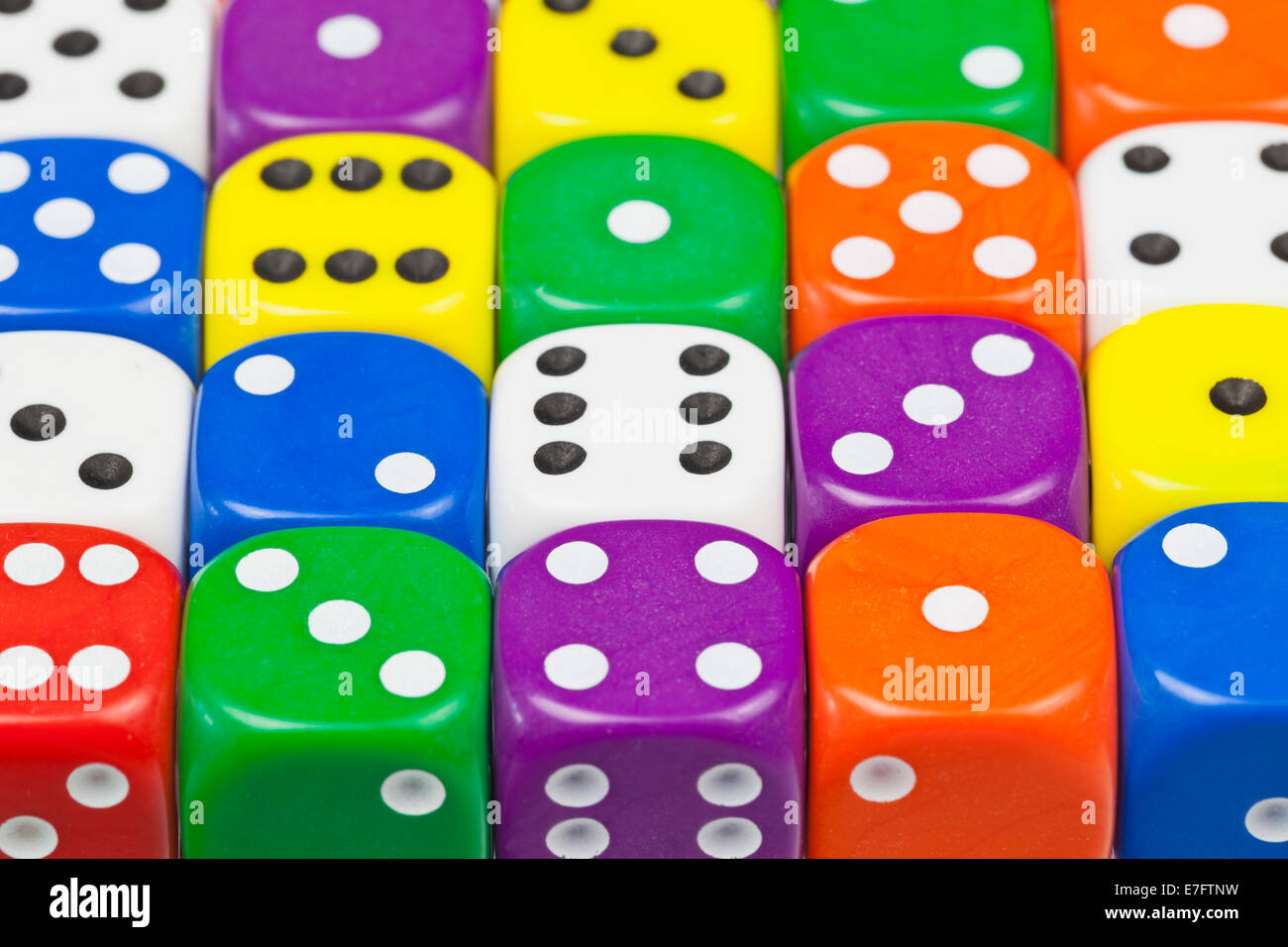 Colorful dice Stock Photo Alamy