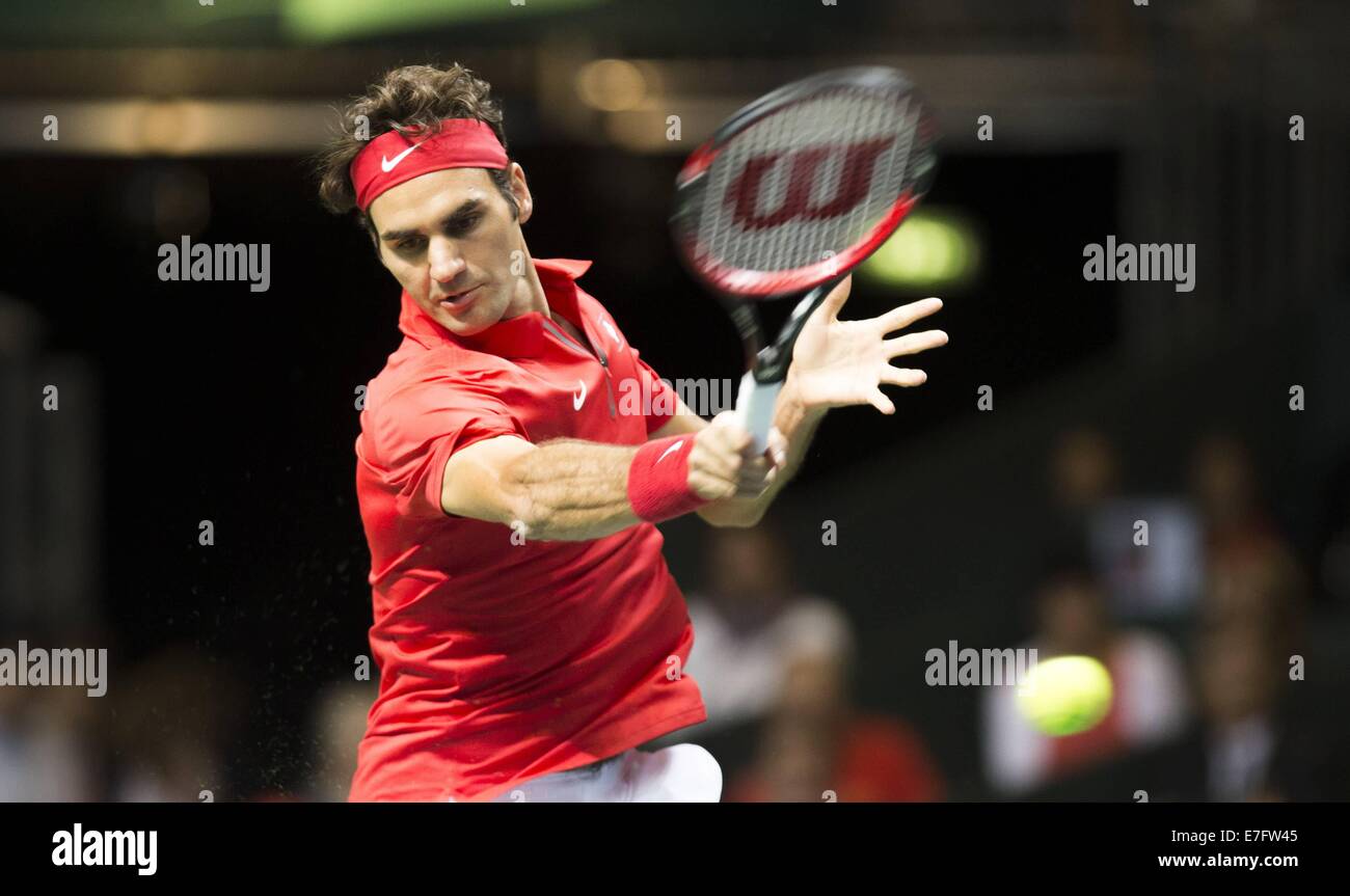 Palexpo, Geneva, Switzerland. 12th Sep, 2014. Davis Cup Tennis Stock Photo  - Alamy