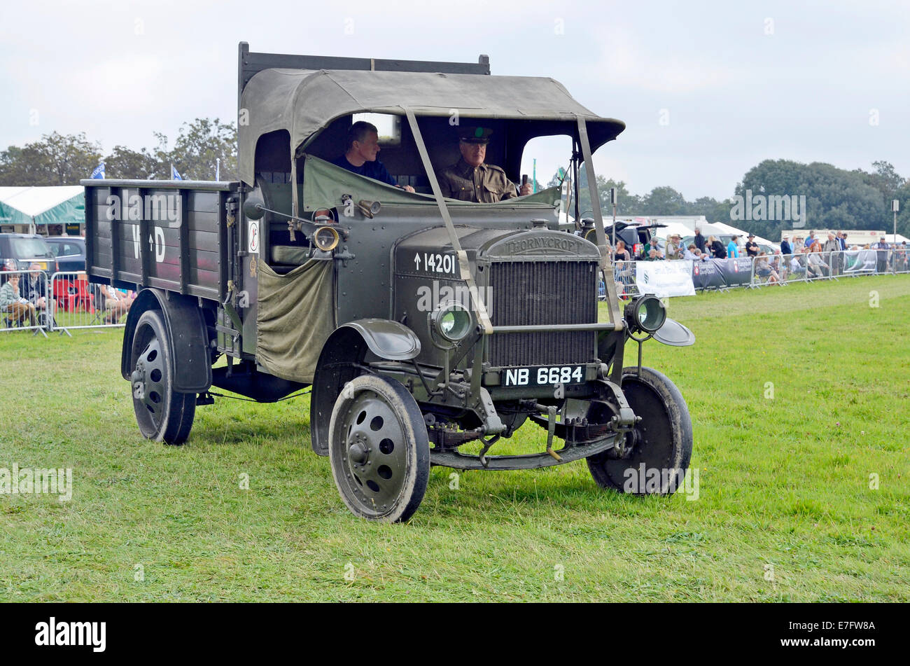 A Thornycroft J type lorry used by the British Army in WW1. Restored and owned by Hampshire Museums Service. Stock Photo