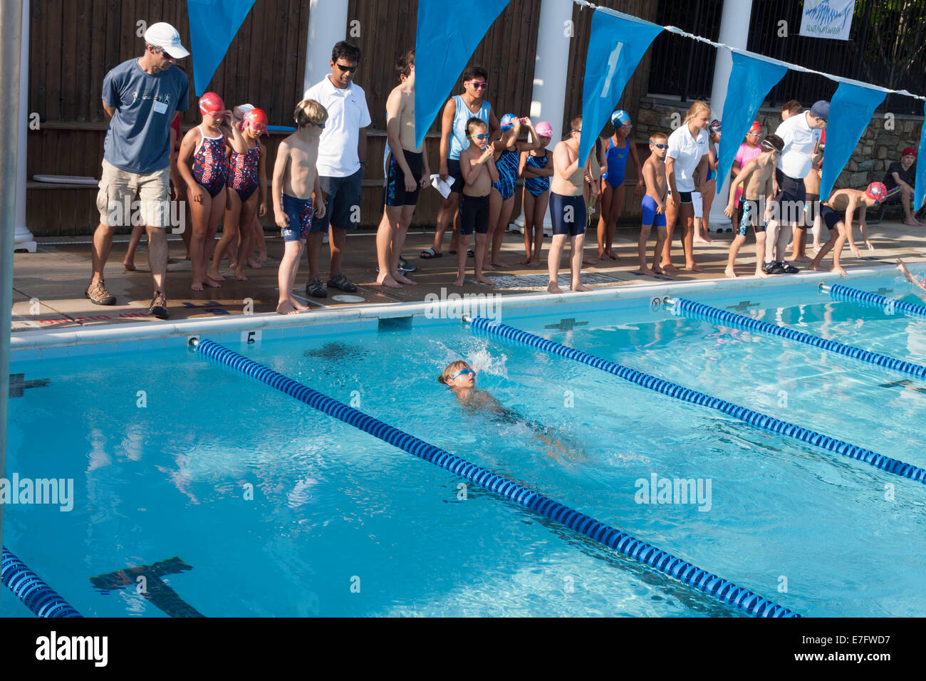 Youth League Swim Meet Stock Photo Alamy