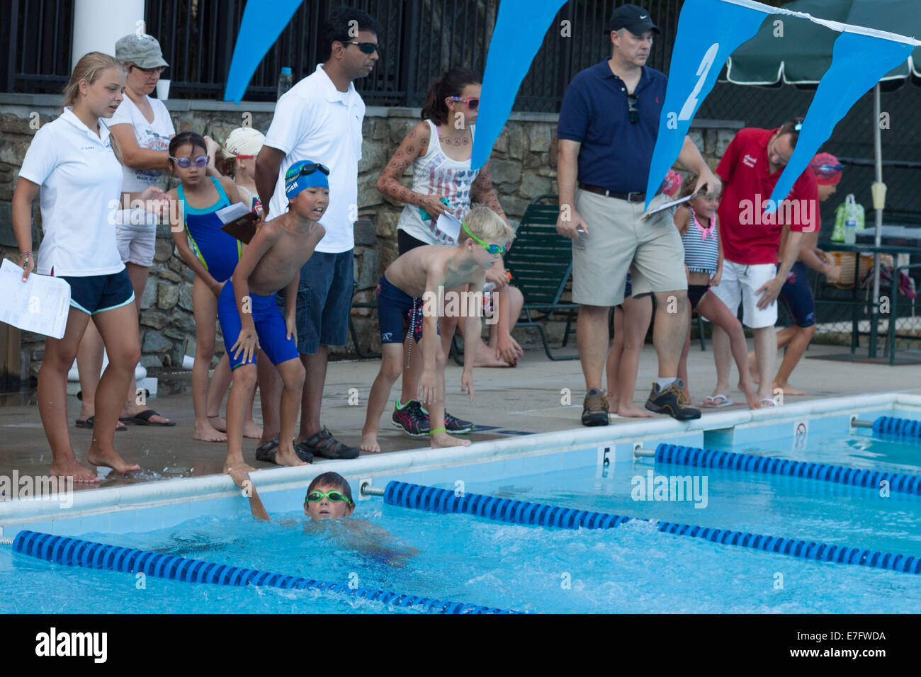 Youth League Swim Meet Stock Photo Alamy