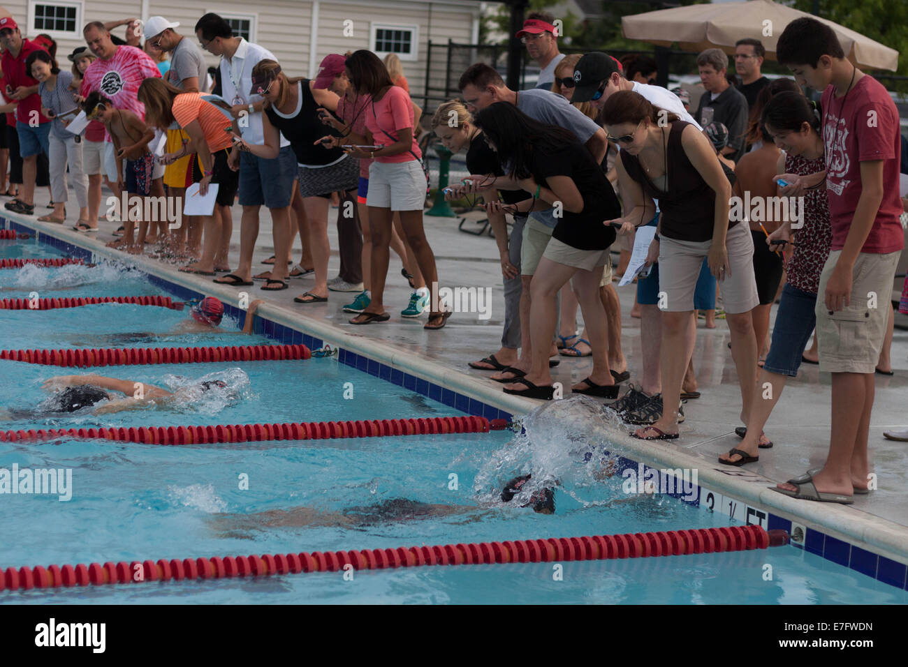 Youth League Swim Meet Stock Photo Alamy