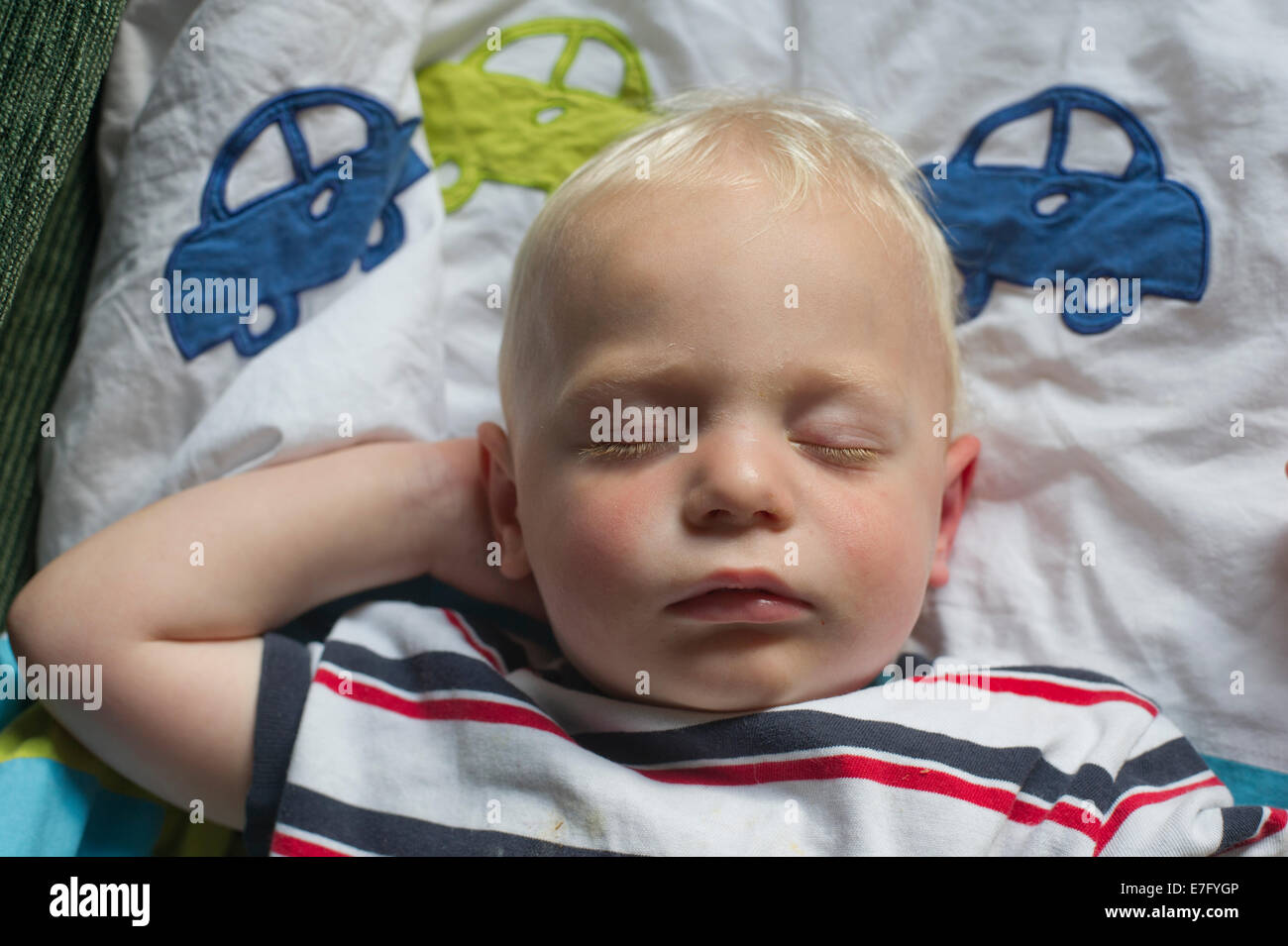 A sleeping child at two years old Stock Photo Alamy