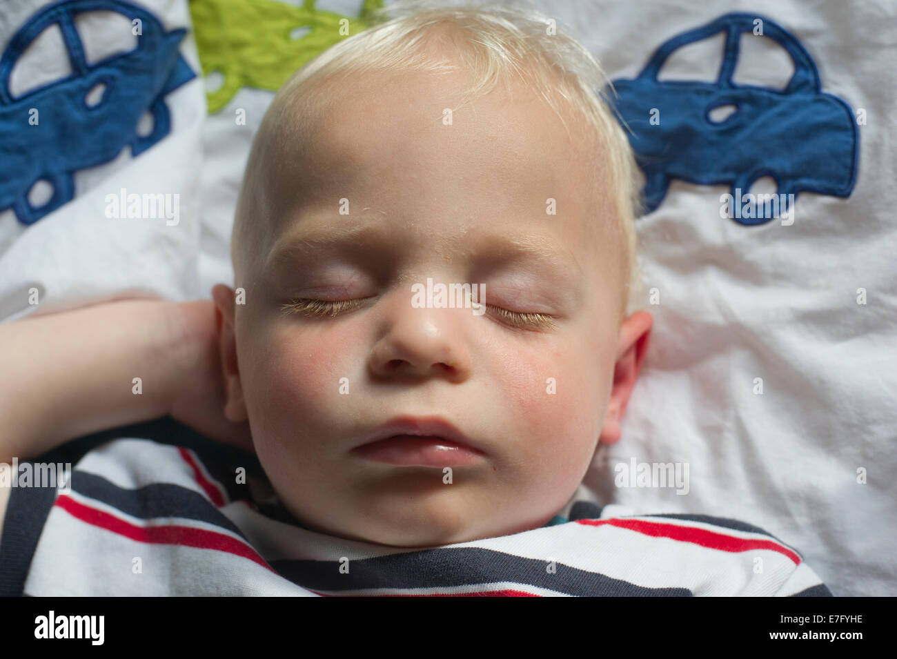 A sleeping child at two years old Stock Photo Alamy