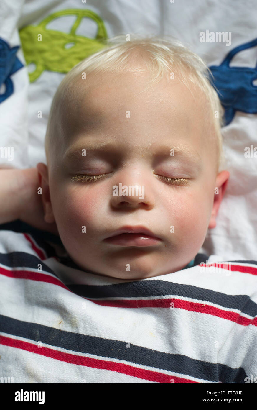 A sleeping child at two years old Stock Photo Alamy