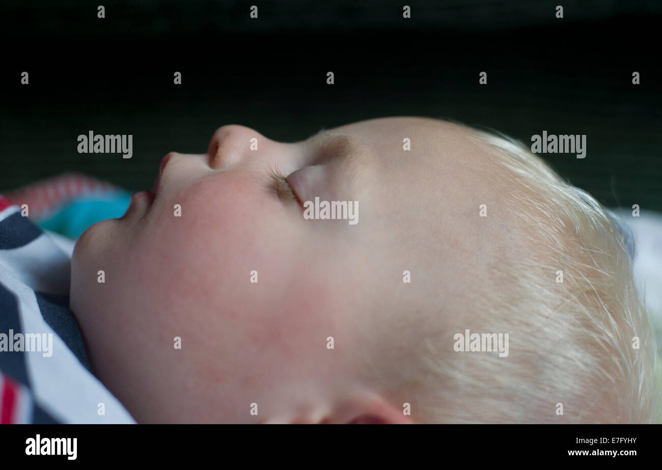 A sleeping child at two years old Stock Photo Alamy