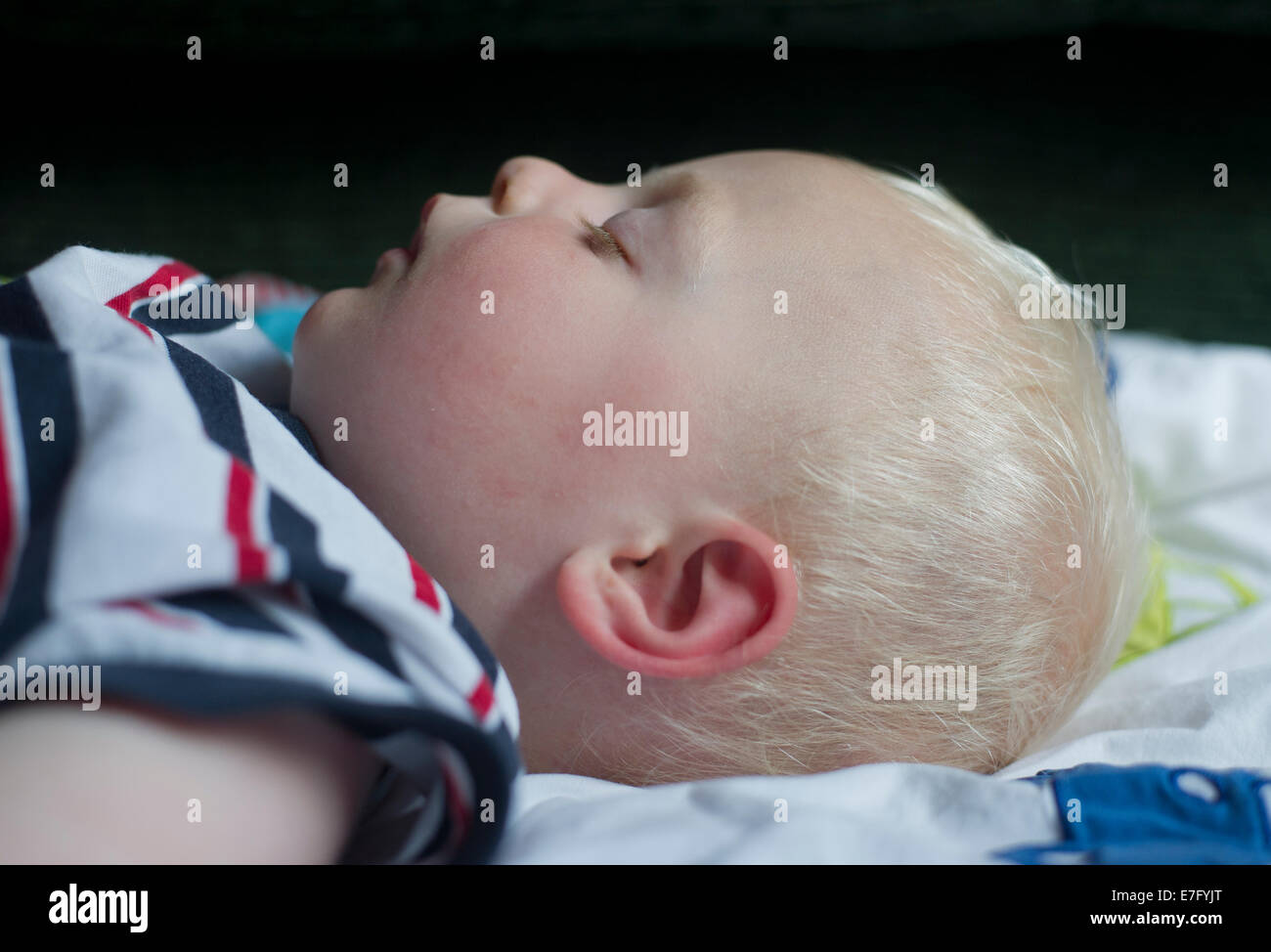 A sleeping child at two years old Stock Photo Alamy