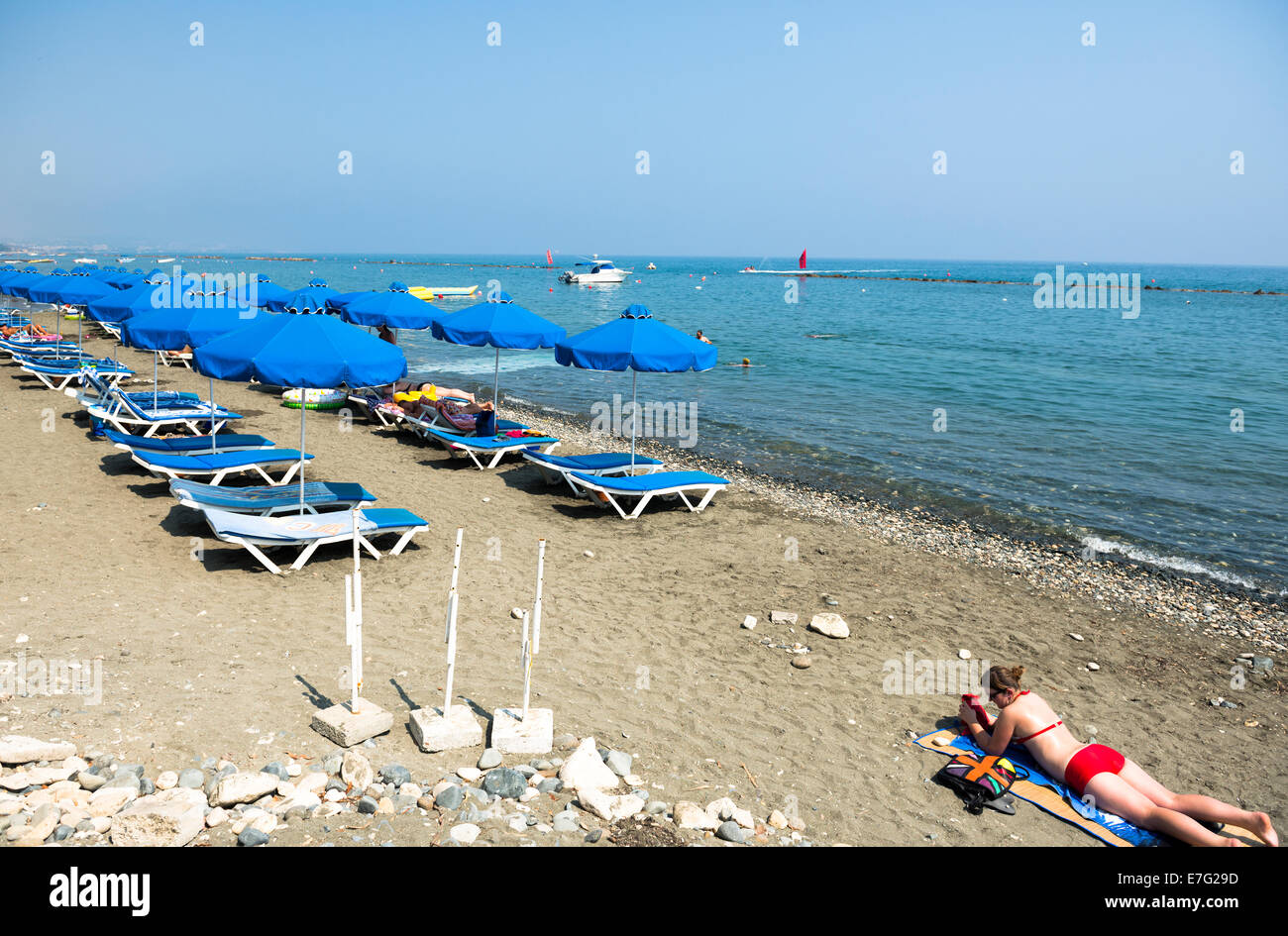 The beautiful beaches in Limassol, Cyprus Stock Photo Alamy