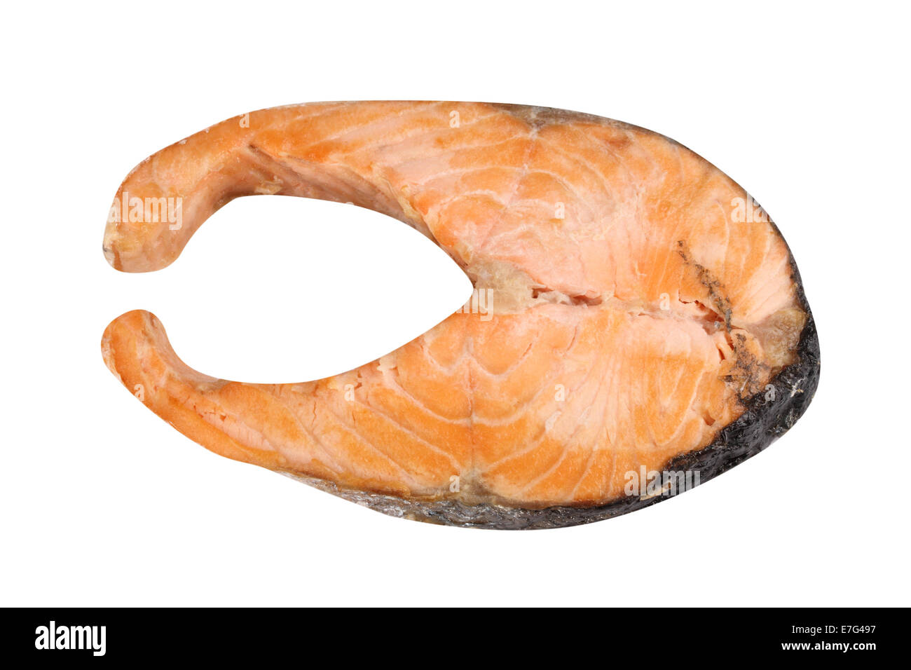 Steak of Salmon Isolated Stock Photo - Alamy