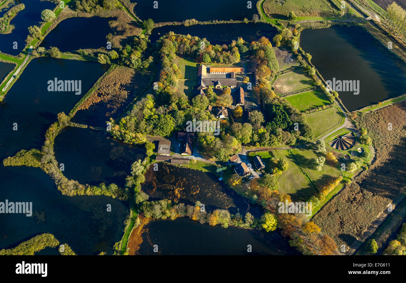 Aerial view, Gut Rietberg manor and the grounds of the 2008 State ...