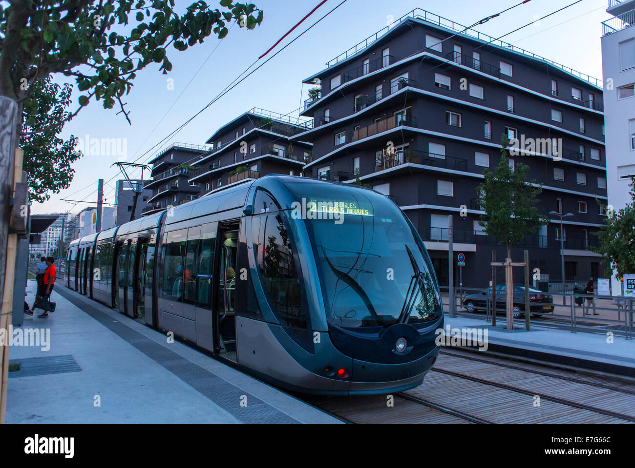 Bordeaux, France, Burgundy, Tram in Station, Street Scenes, Public ...