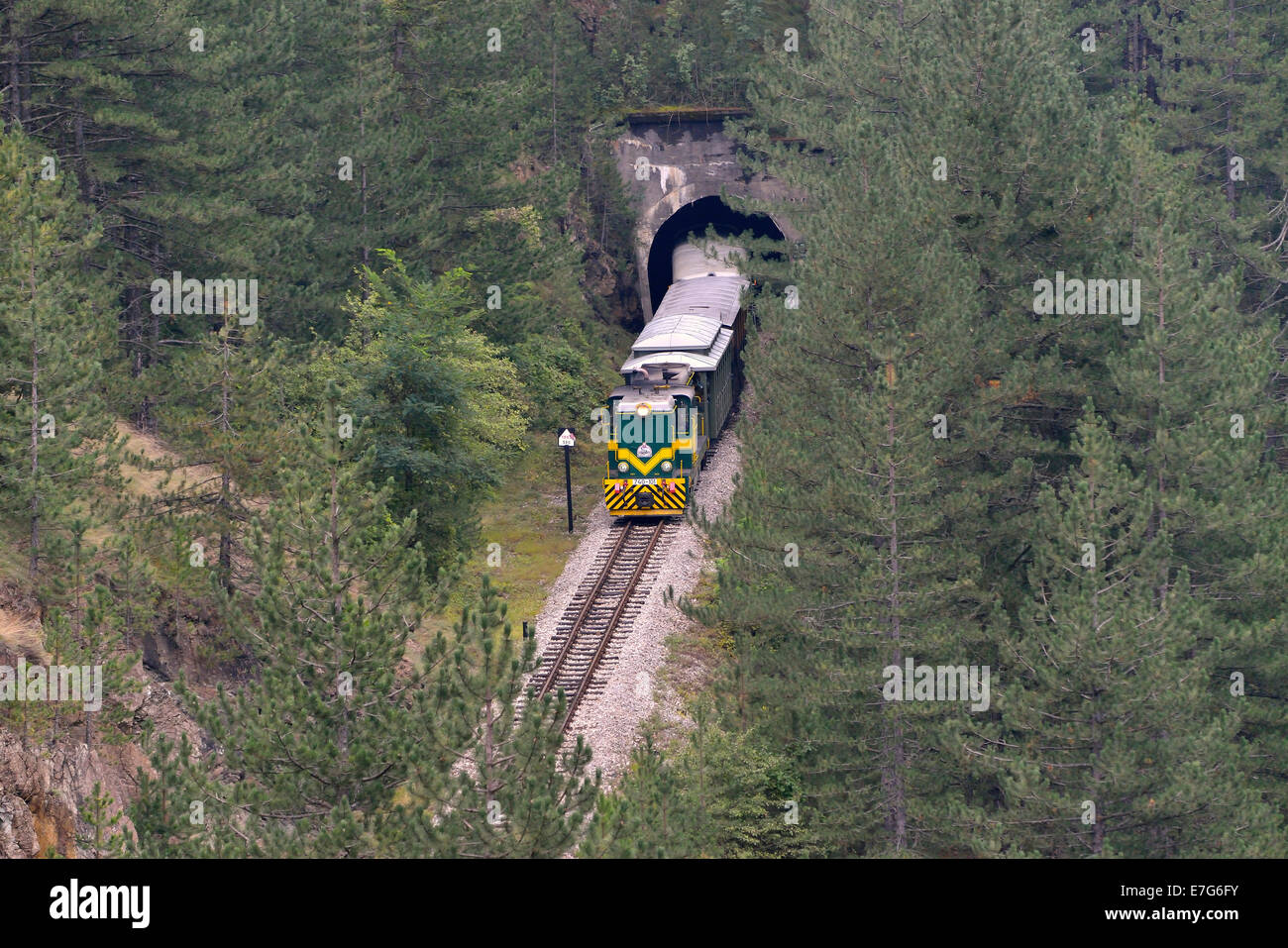 Šargan Eight, narrow-gauge heritage railway from Mokra Gora to Sargan Vitasi, Mokra Gora, Serbia Stock Photo