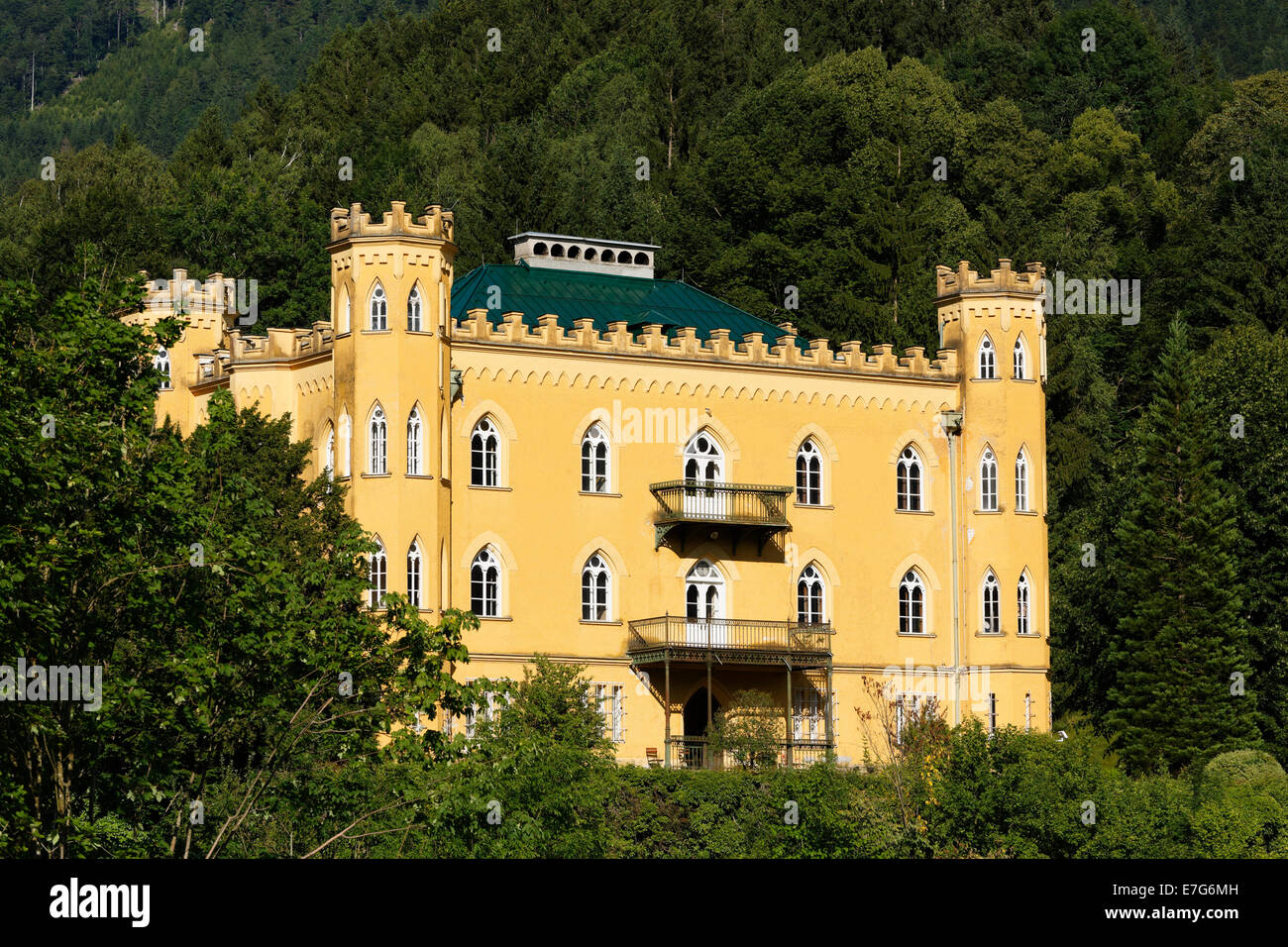 Schloss Hüttenstein castle, Winkl, St. Gilgen, Salzkammergut, Salzburg state, Salzburg State, Austria Stock Photo