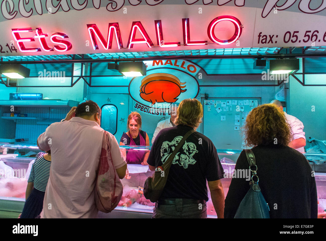 Bordeaux, France, People Shopping Butcher Shop, French Food Market