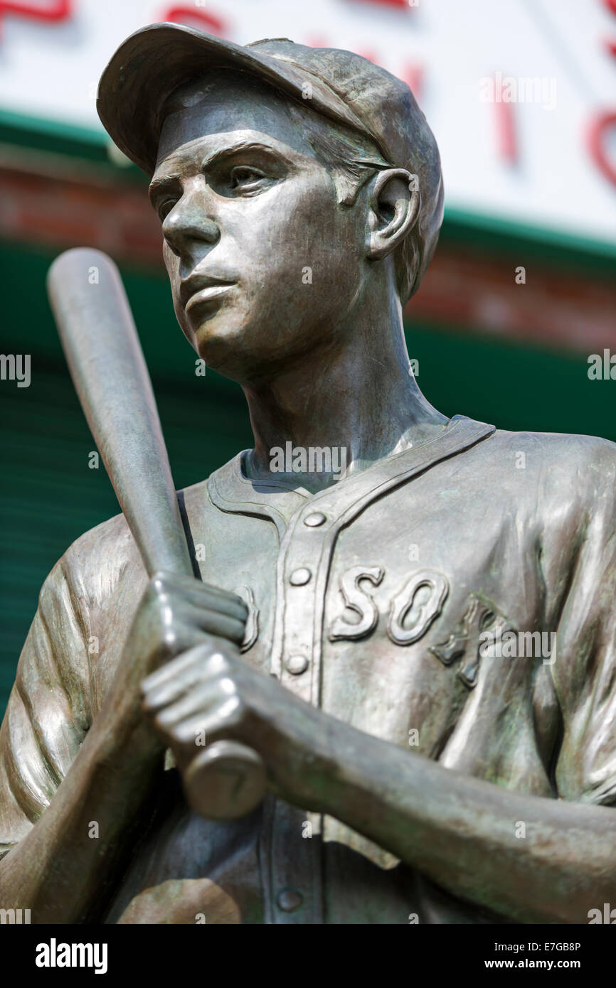 One of the Red Sox Teammates Statues outside Gate B Fenway Park, Boston, Massachusetts - USA. Stock Photo