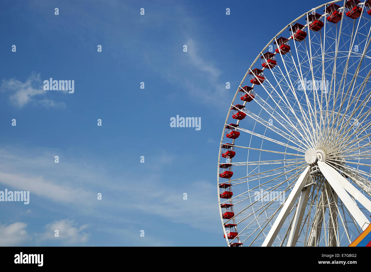 navy pier ferris wheel 150ft tall Stock Photo