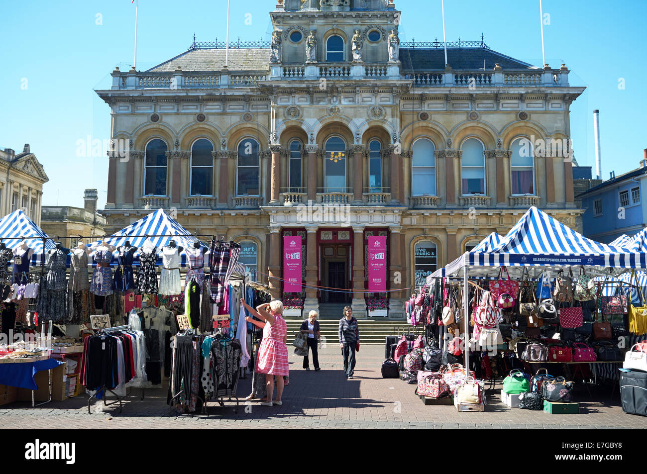 Ipswich market, Suffolk, UK Stock Photo Alamy