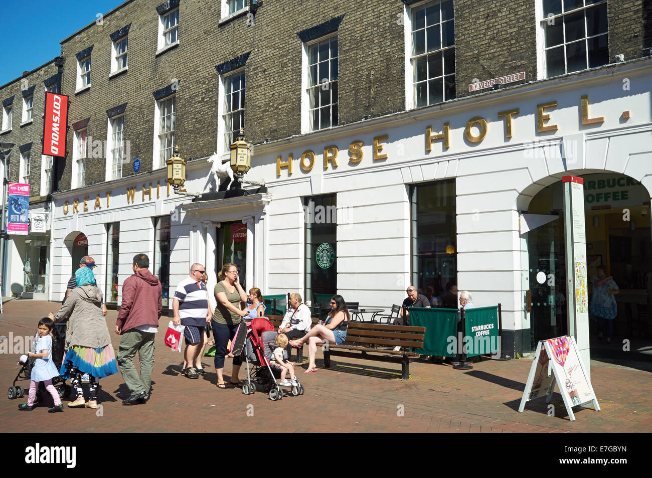 The Great White Horse Hotel (now retail outlets) Ipswich Suffolk UK Stock Photo Alamy