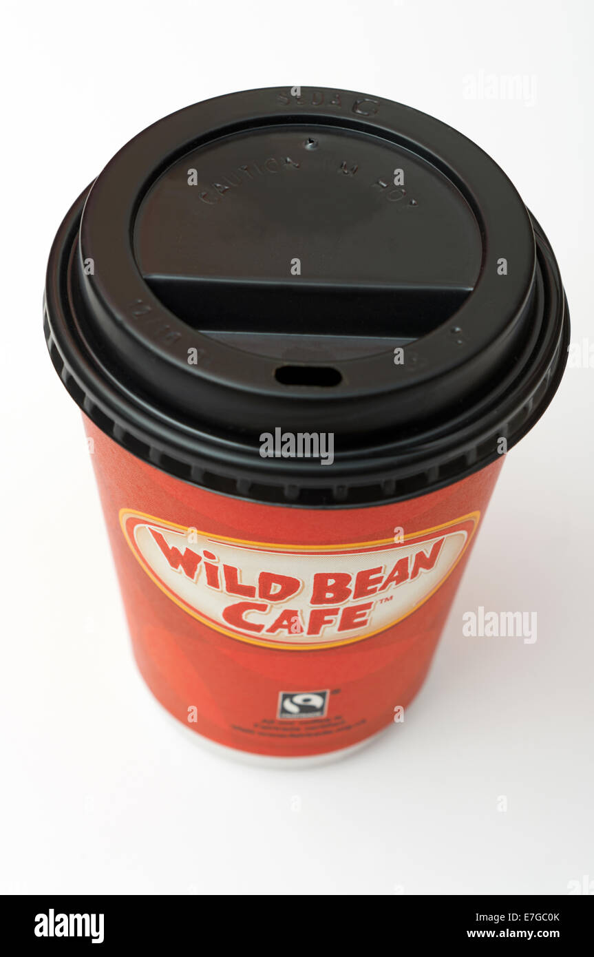 Wild Bean Cafe takeaway coffee cup Stock Photo Alamy