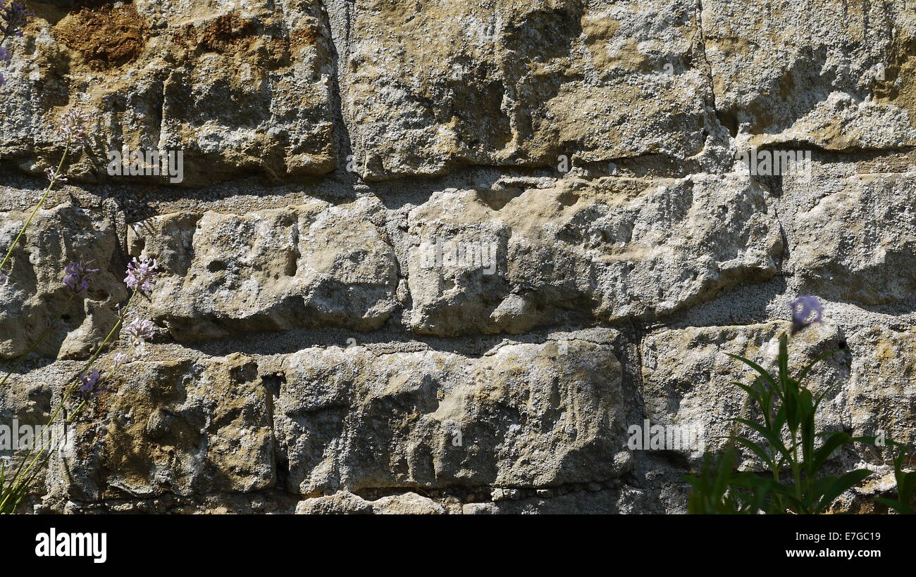 Cotswold stone walling Stock Photo
