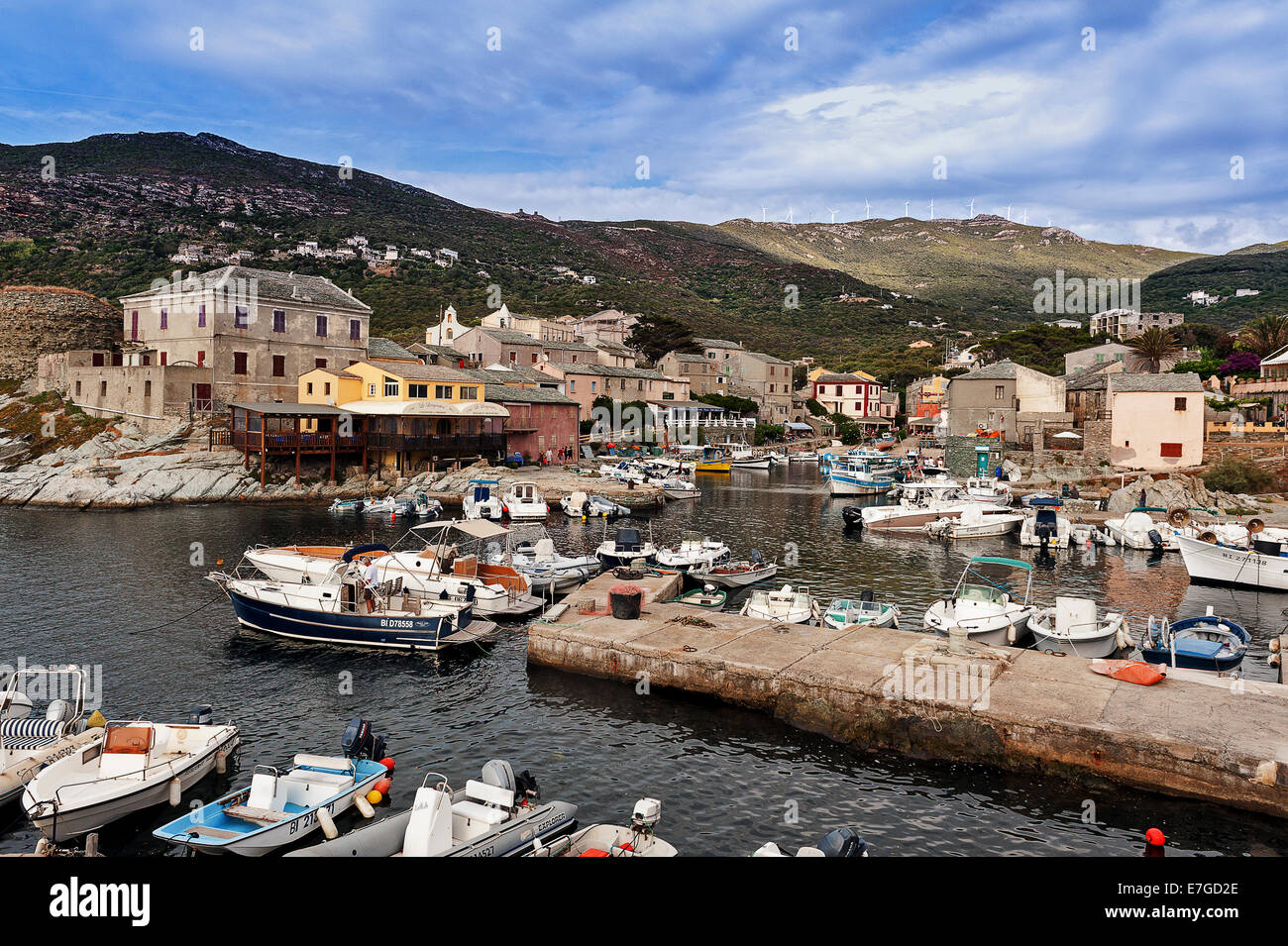 Europe, France, Corsica, Haute Corse, Cap Corse. Centuri. The fishing port. Stock Photo