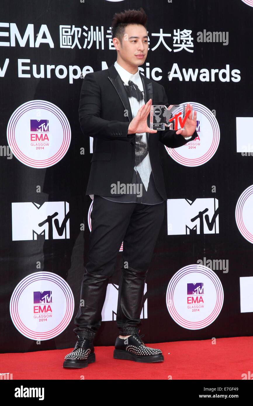 Wiber Pan promote for the coming MTV Europe Music Awards which will hold on November in Taipei, Taiwan, China on 16th September, 2014. Stock Photo