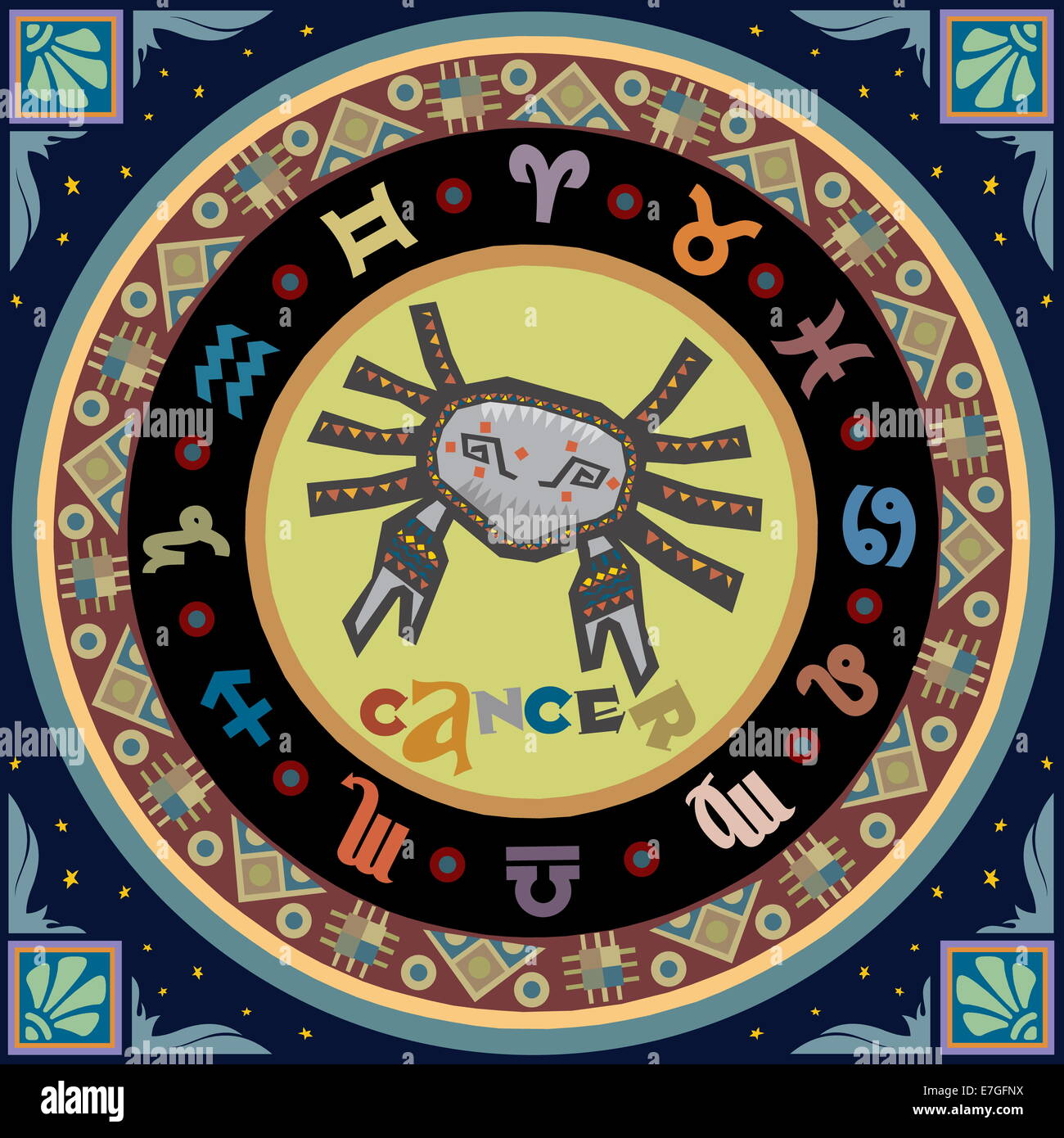 Horoscope Zodiac sign illustration. Please find another sign in the same series. Stock Photo
