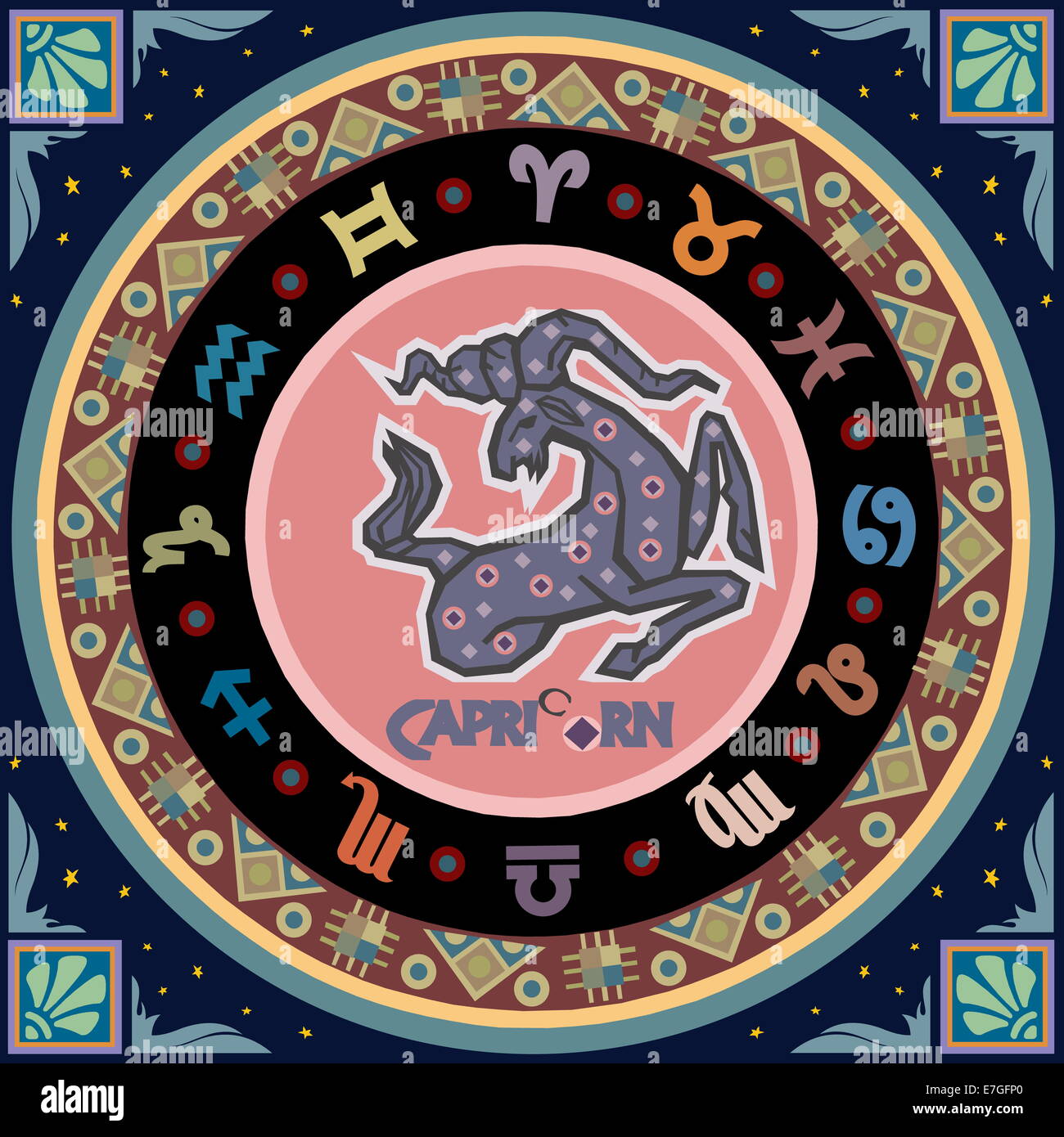 Horoscope Zodiac sign illustration. Please find another sign in the same series. Stock Photo
