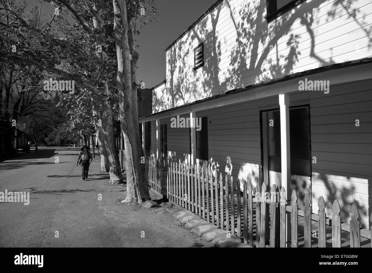 Columbia House Restaurant / Angelo’s Hall, Main Street, Columbia State Historic Park, Columbia, Tuolumne County, Sierra Nevada f Stock Photo