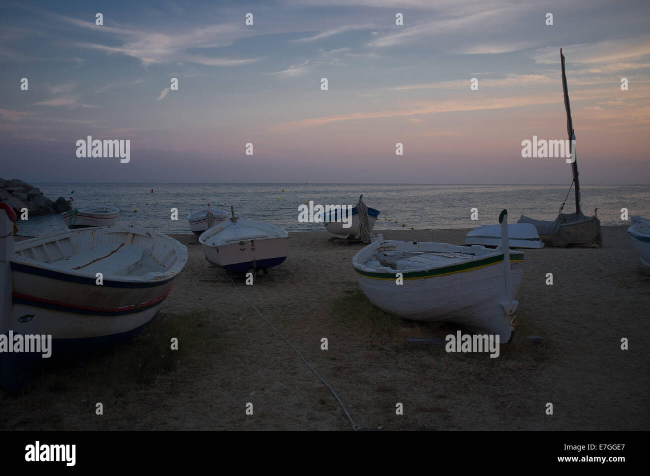 Fishing boats sea sunset hi-res stock photography and images - Alamy