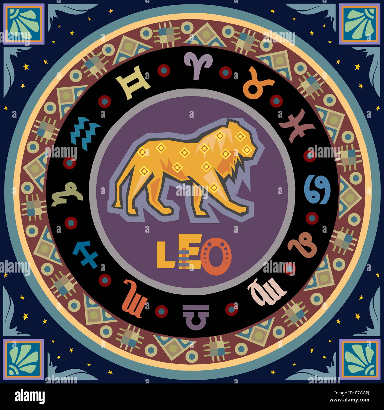 Horoscope Zodiac sign illustration. Please find another sign in the same series. Stock Photo