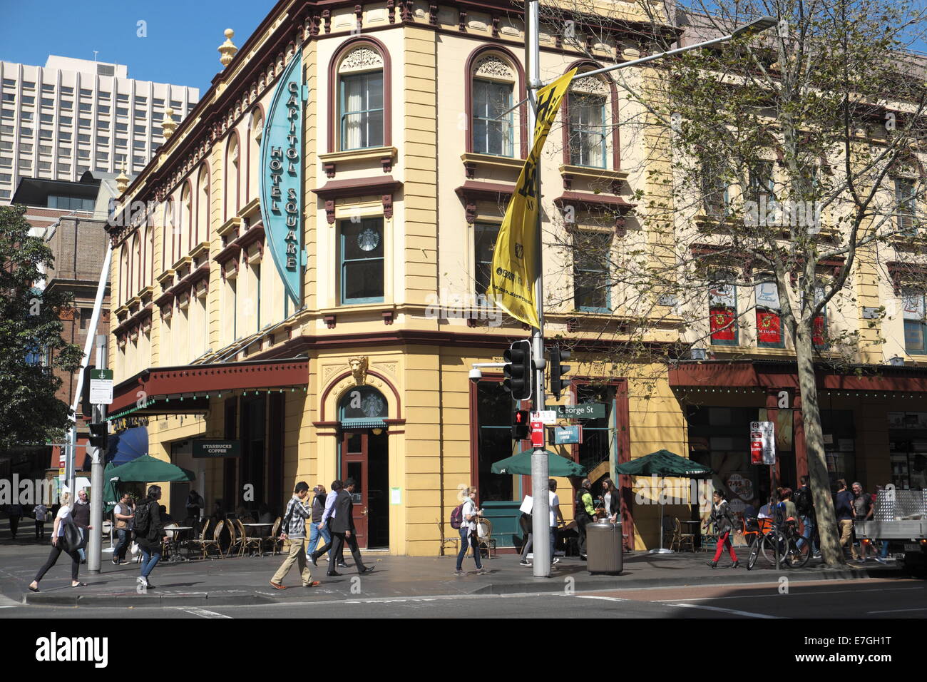 Starbucks coffee shop on street in Sydney central business