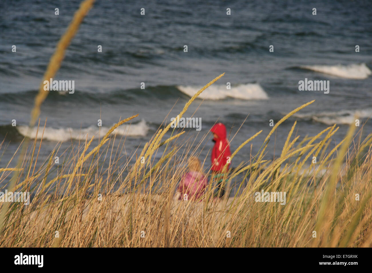 Children playing in beach Stock Photo