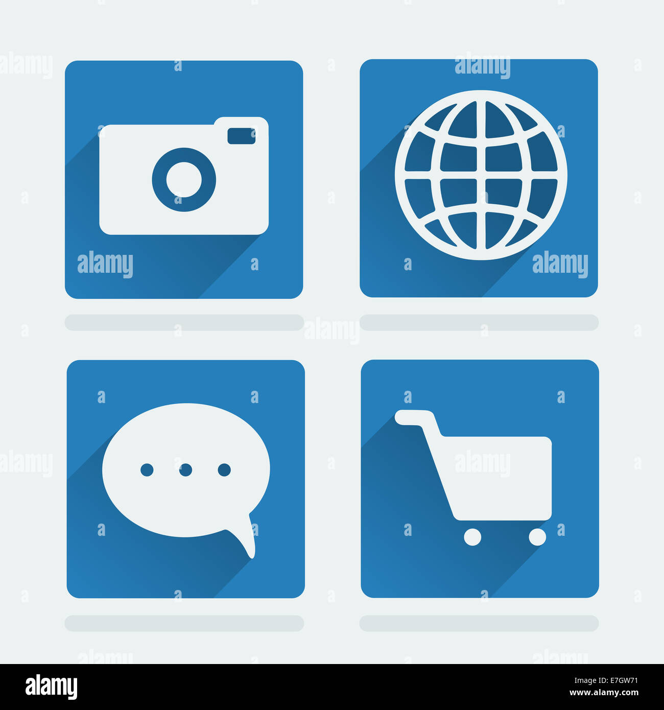 Set of flat icons Stock Photo - Alamy